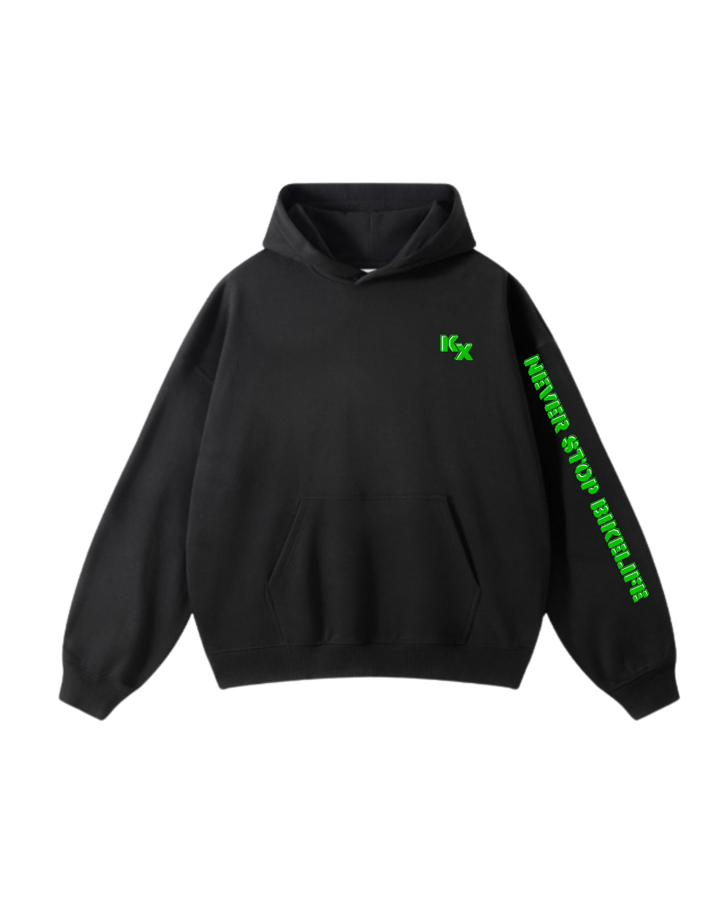 Sweat à capuche NEVER STOP KX - Noir