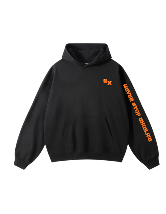 Sweat à capuche NEVER STOP SX - Noir