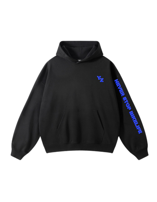 Sweat à capuche Never Stop YZ - Noir