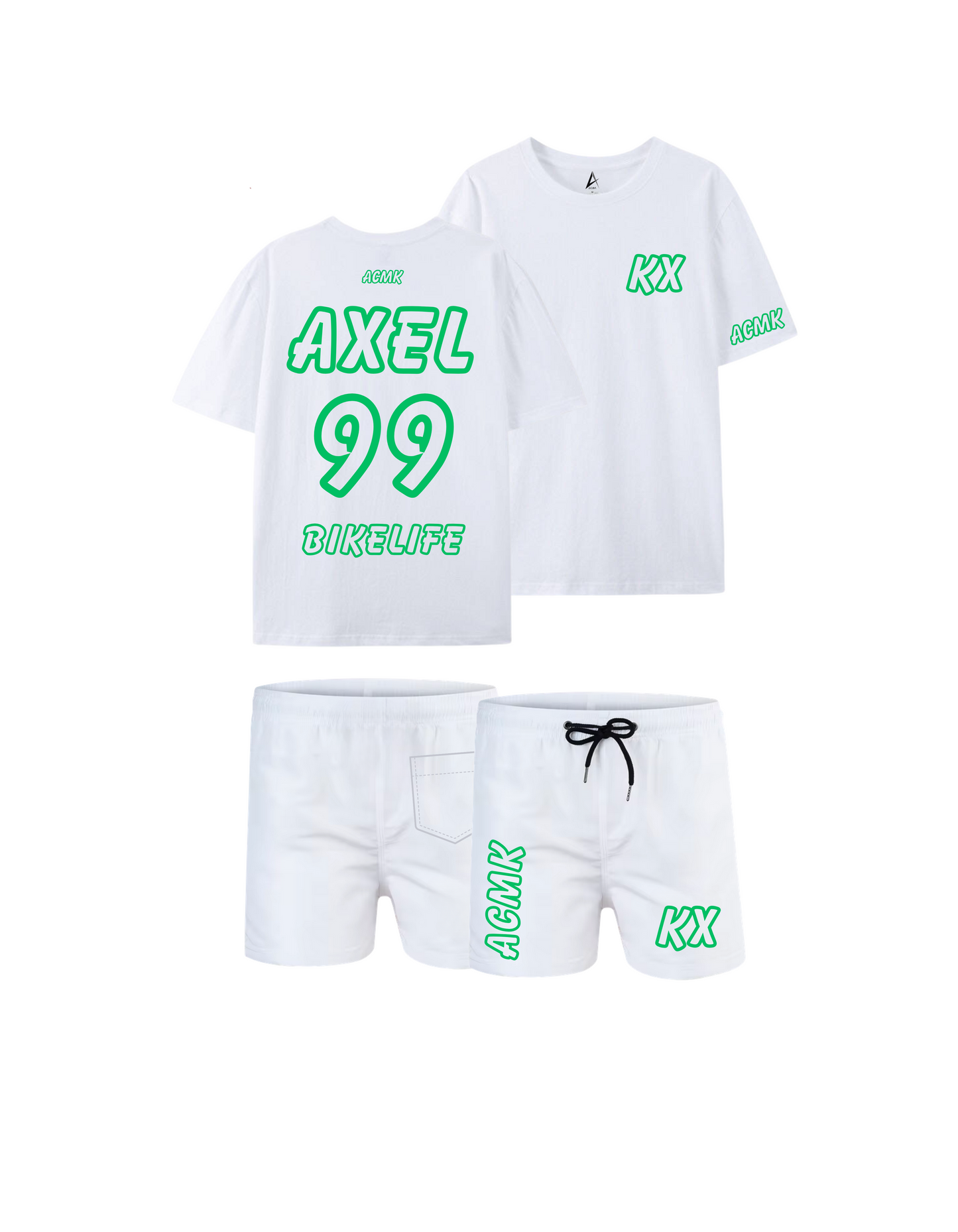 Ensemble KX Blanc personnalisé - numéroté