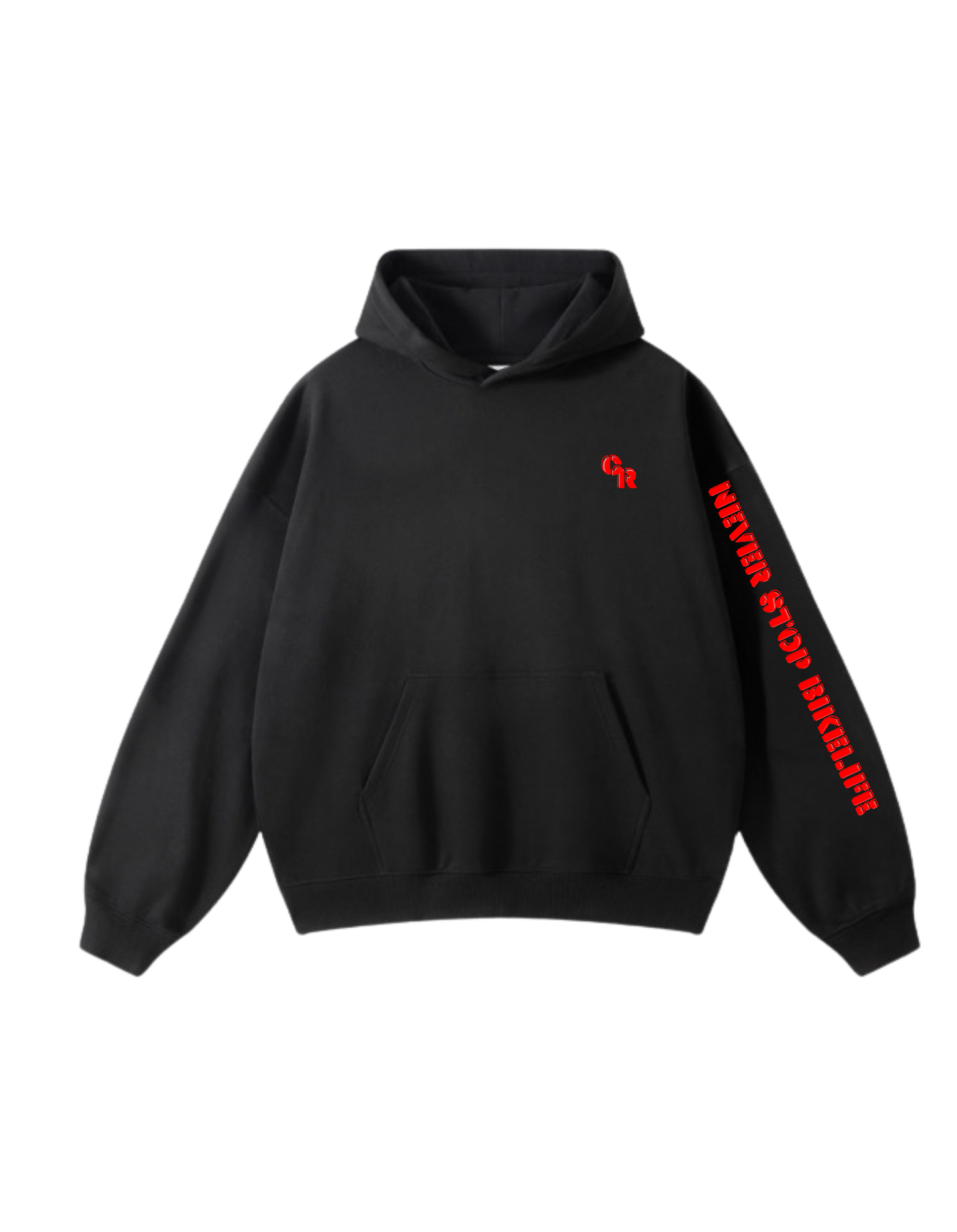 Sweat à capuche NEVER STOP CR - Noir