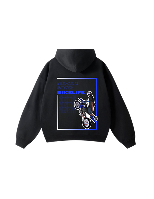 Sweat à capuche Never Stop YZ - Noir