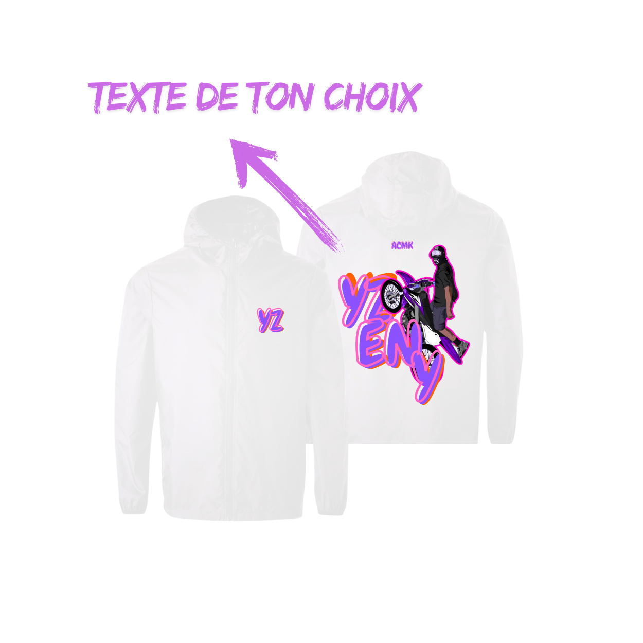 Coupe vent - YZ 50 TH personnalisé