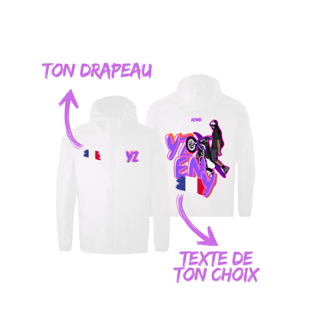 Coupe vent - YZ 50TH FLAG EDITION - personnalisé