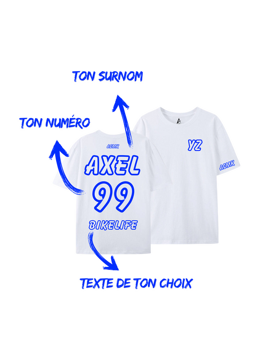 Ensemble YZ Blanc personnalisé - numéroté